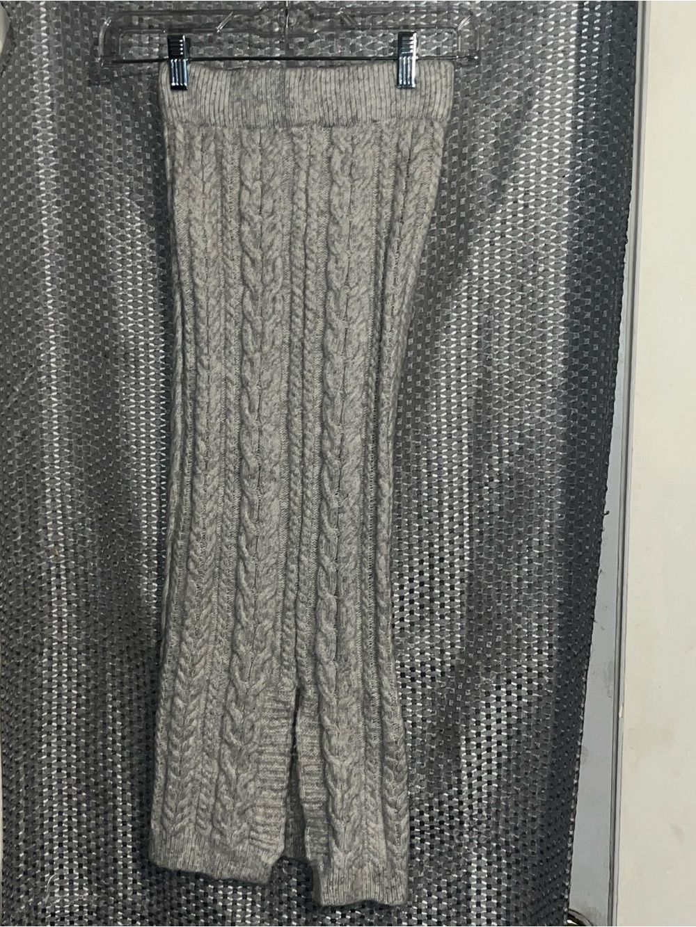 Jessica Simpson Gray Cable-Knit Maxi Skirt